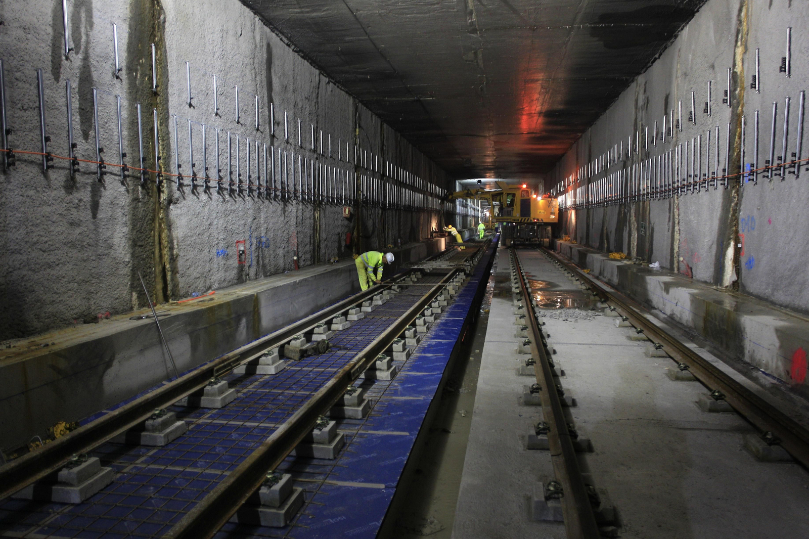 Imagen de archivo de la superestructura de vía en el túnel de Carretera de Cádiz.