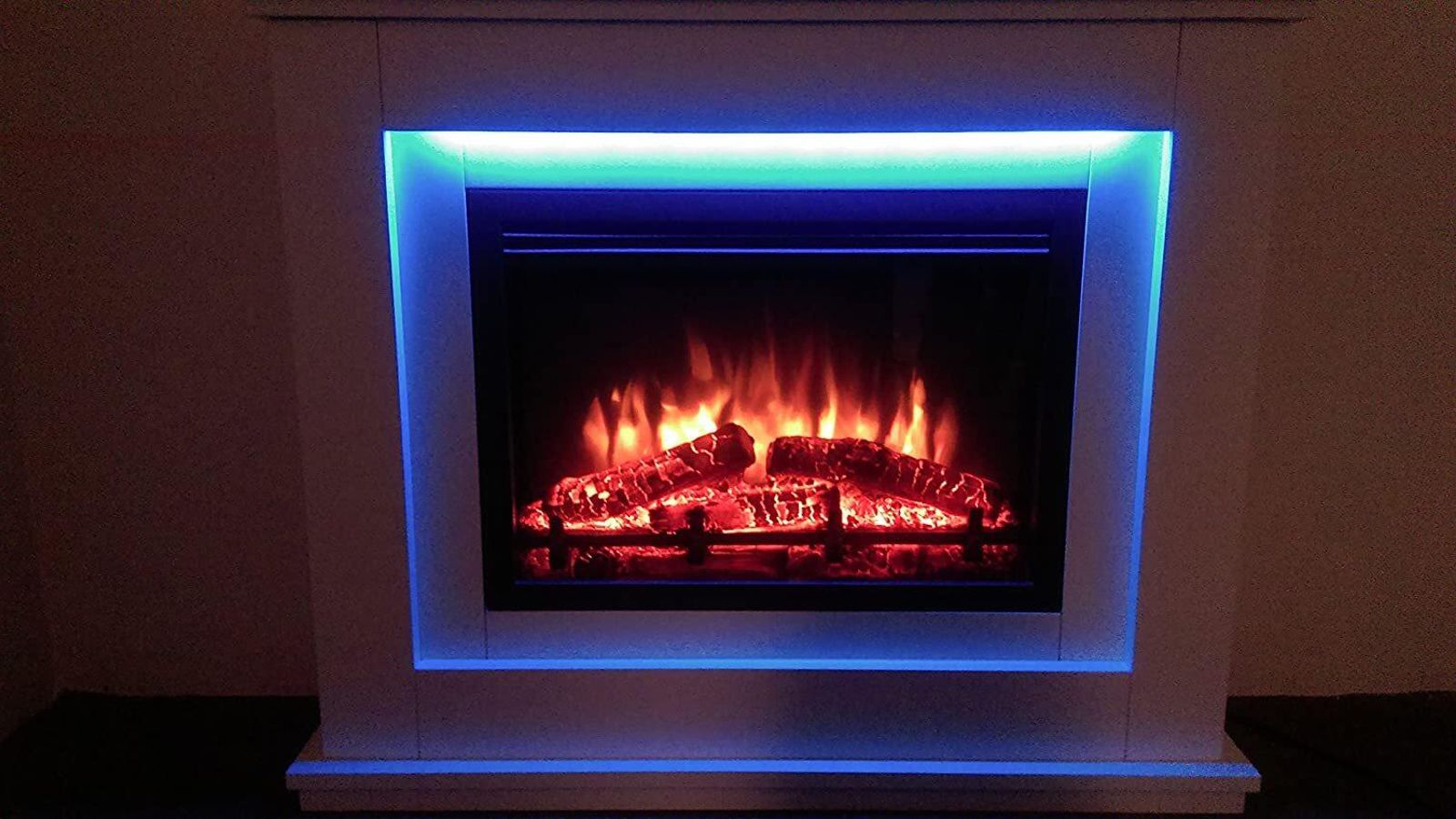 Chimenea eléctrica Castleton Suite de Vidrio Frente a Fuego eléctrico