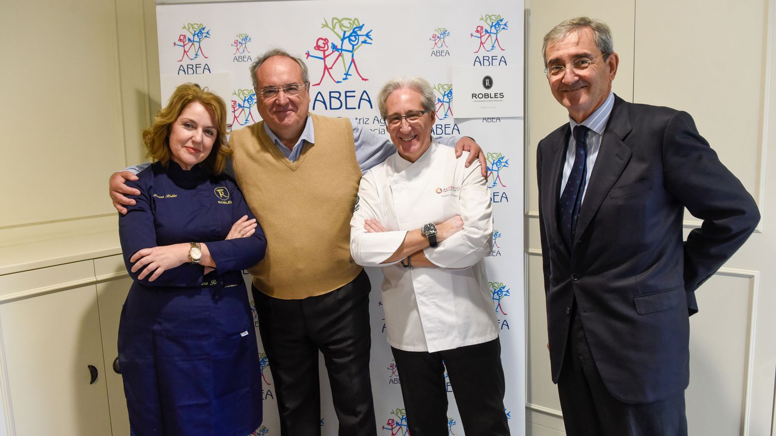 Laura Robles, Julio del Junco, Pedro Robles y Antonio Fragero.