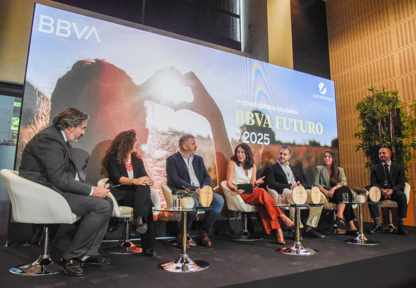 Uno de los momentos del encuentro organizado por BBVA y Grupo Joly por motivo de la VII Convocatoria Solidaria BBVA Futuro.