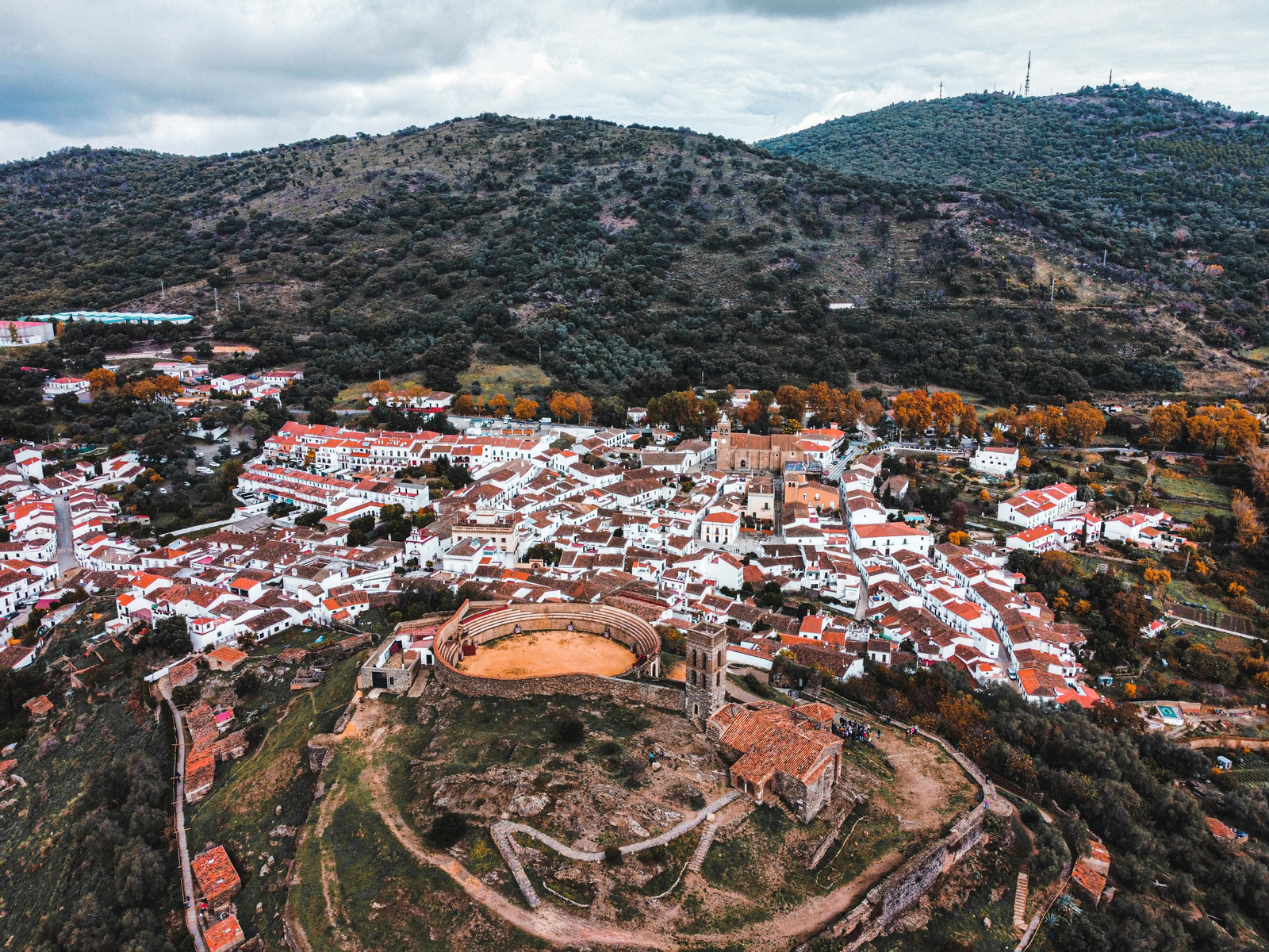 Almonaster La Real desde el aire