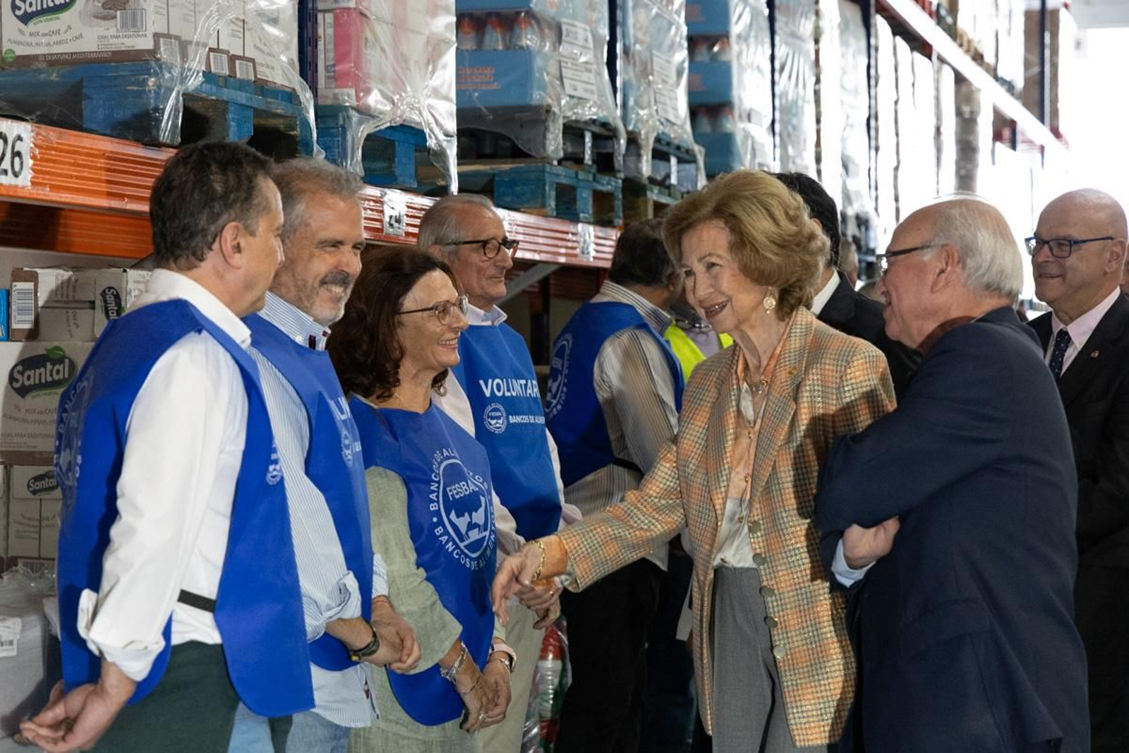 Visita de la Reina Sofía a las instalaciones del Banco de España, en imágenes