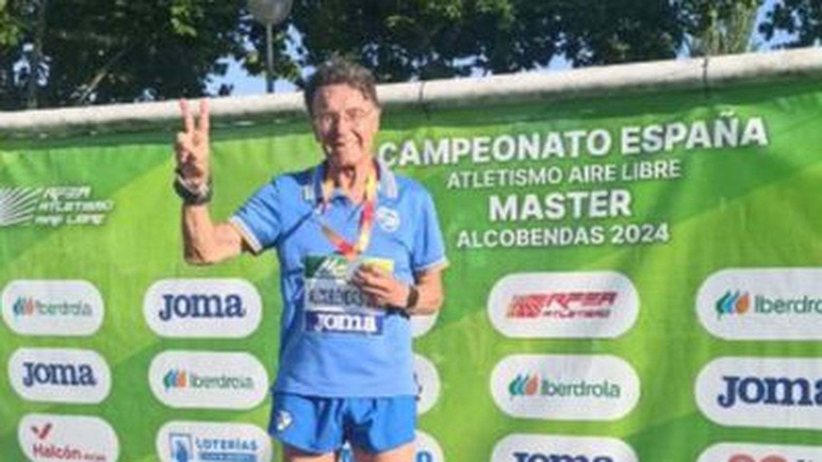 Salvador González, en el podio de Alcobendas