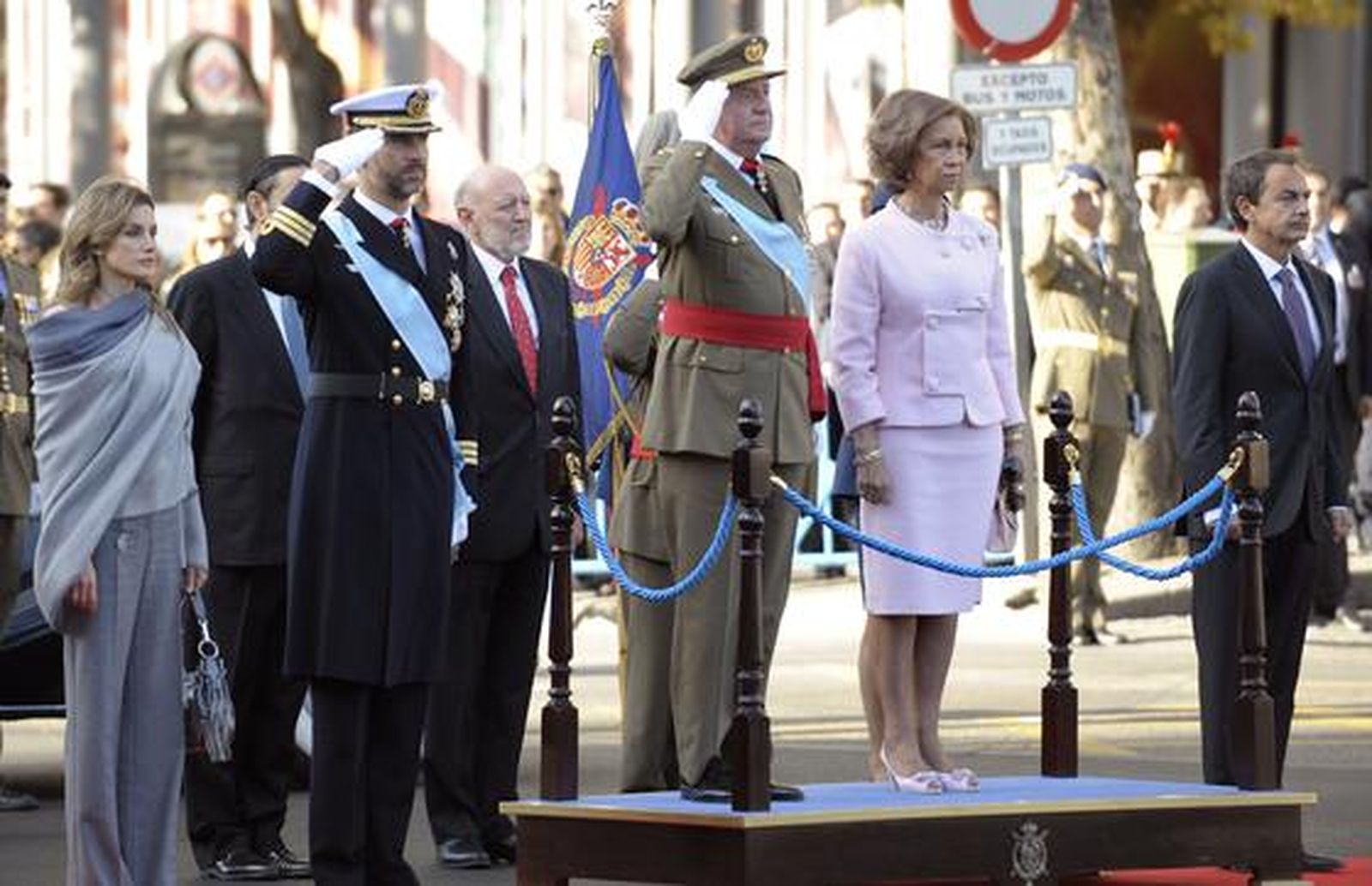 Desfile militar con motivo del día de la Fiesta Nacional. / AFP