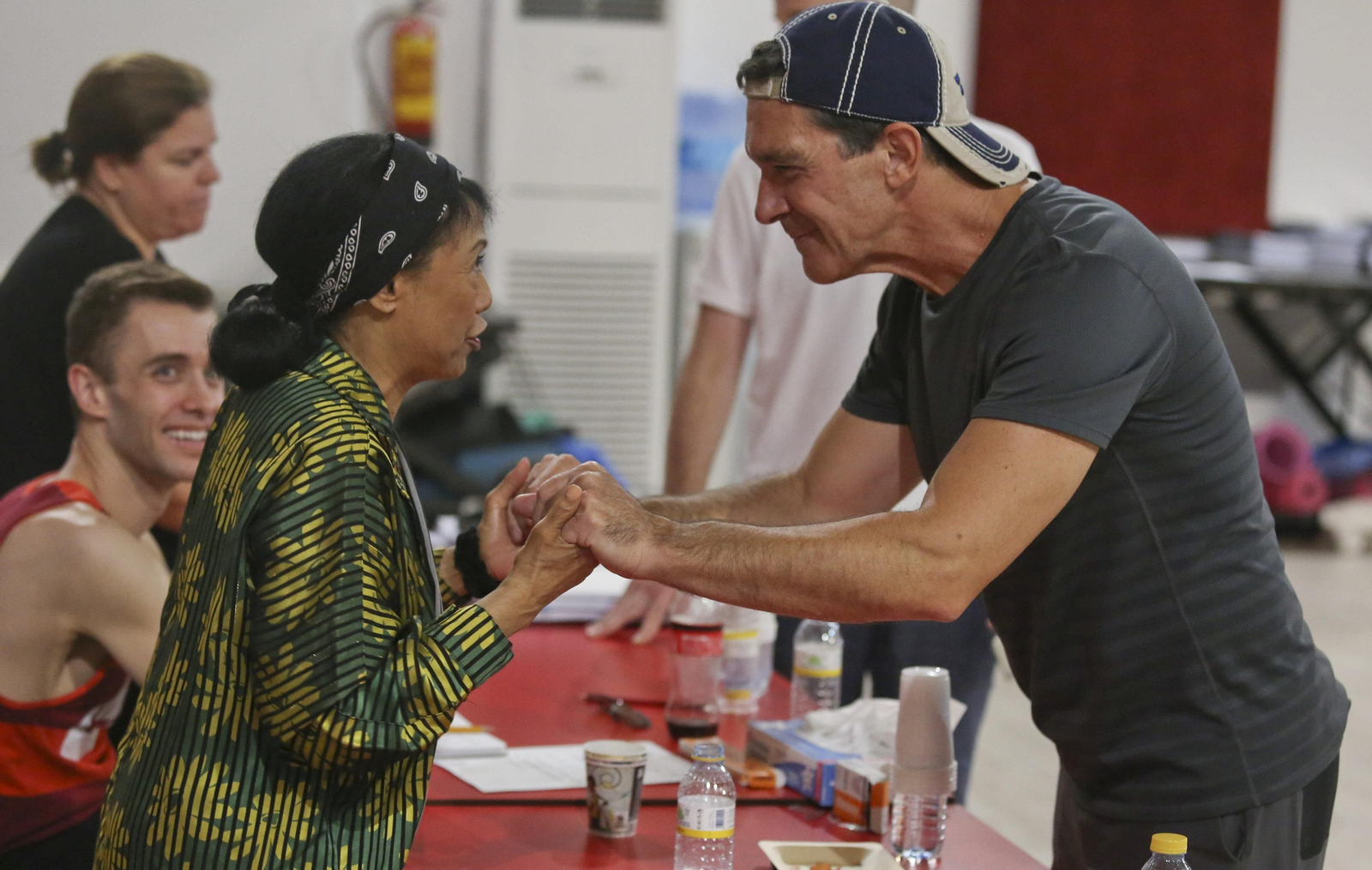 Ensayo con Antonio Banderas de la obra que estrenará el Teatro del Soho