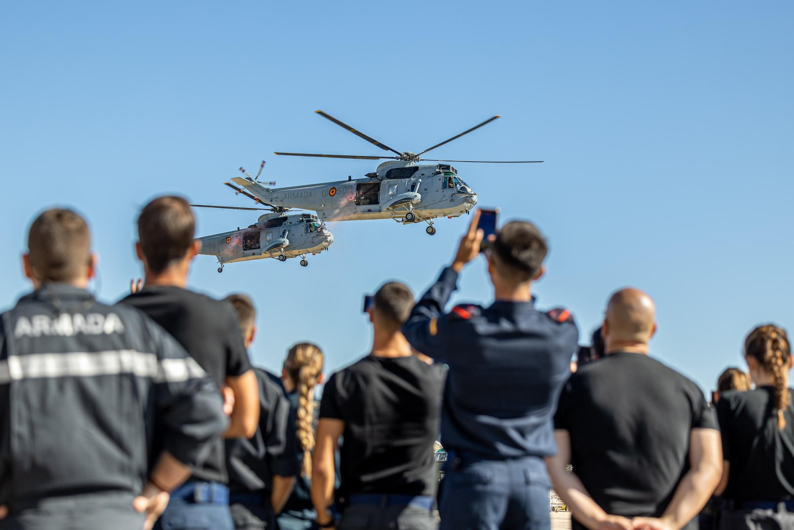 Imágenes de la Despedida del Sea King de la quinta escuadrilla