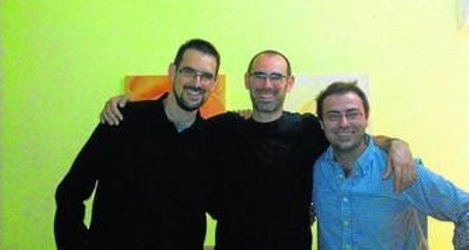Los promotores del proyecto, Alejandro Torres Ruiz, Enrique Serrano y Juan Cortés Ortiz.