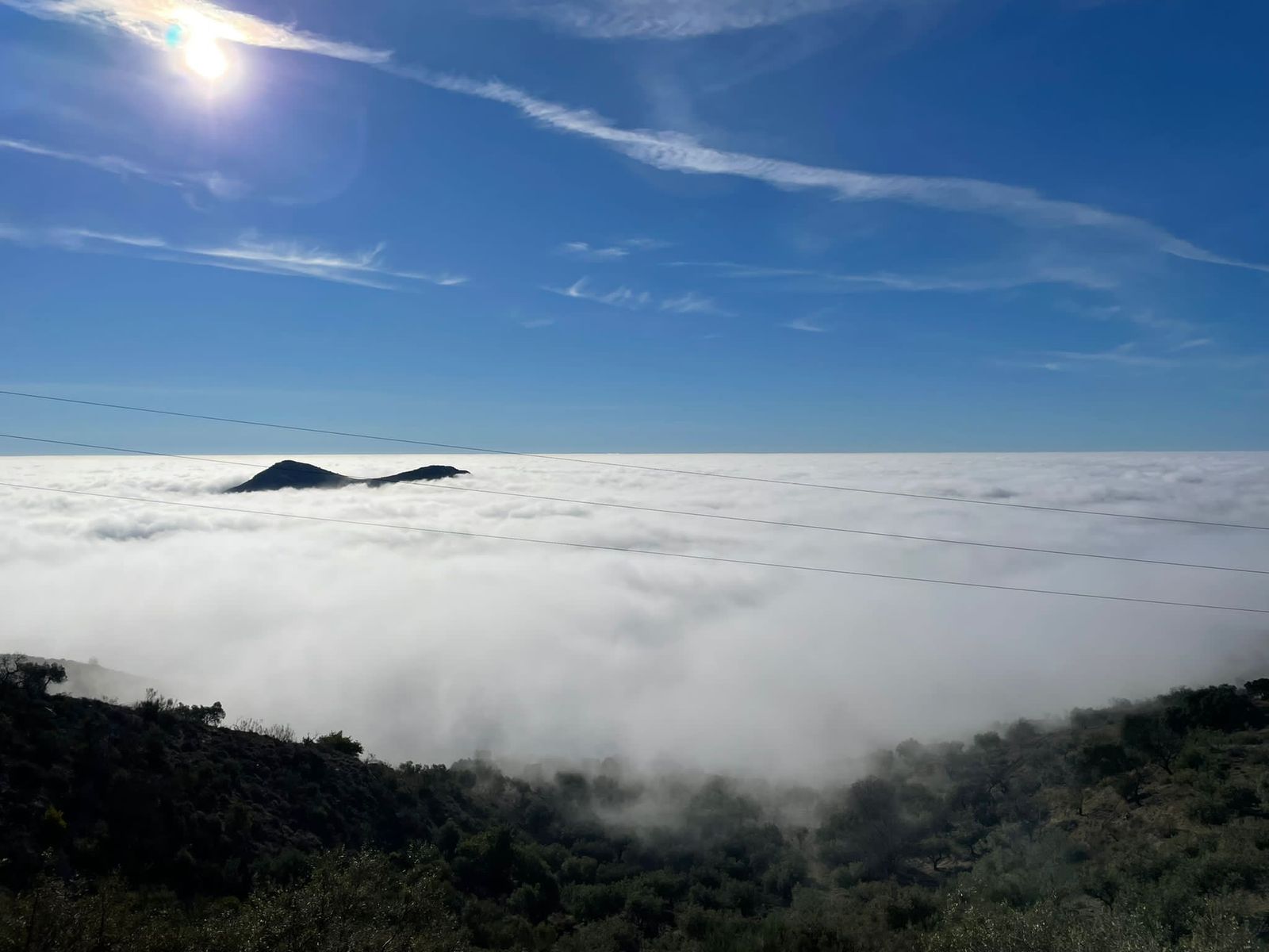 Vista del taró desde los Pinares de San Antón.