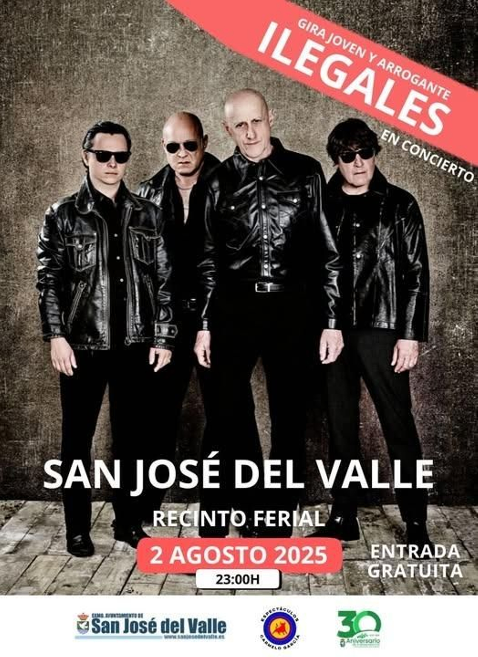 Cartel del concierto de Ilegales en San José del Valle Cartel del concierto de Ilegales en San José del Valle