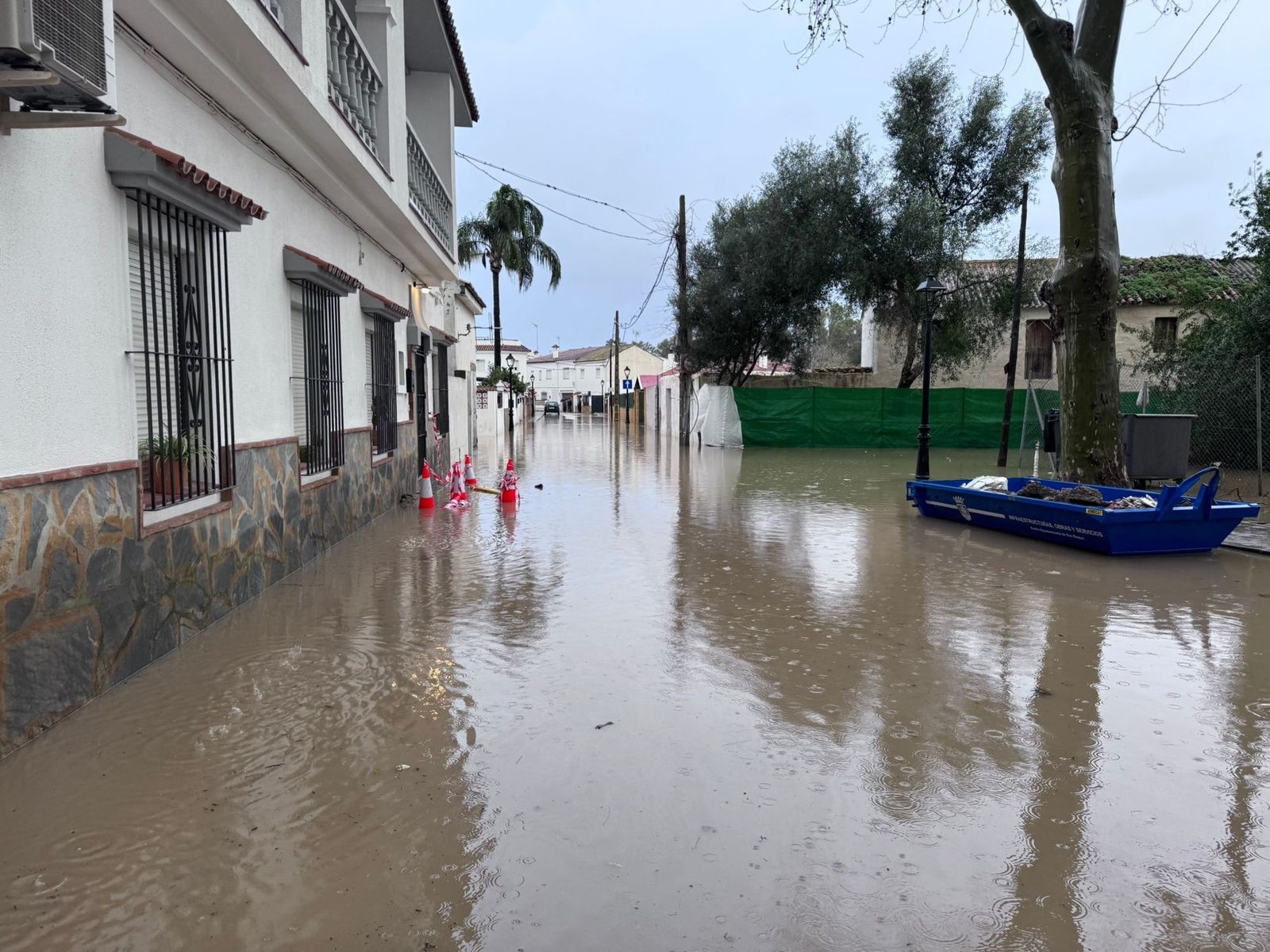 Anegaciones en San Roque.