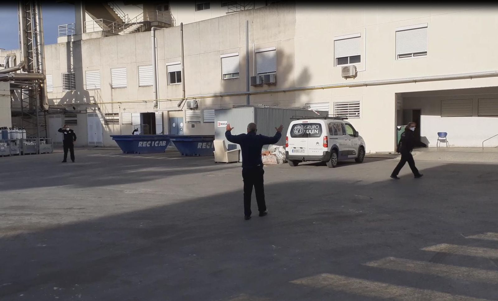 Simulacro de incendio en el hospital de Puerto Real