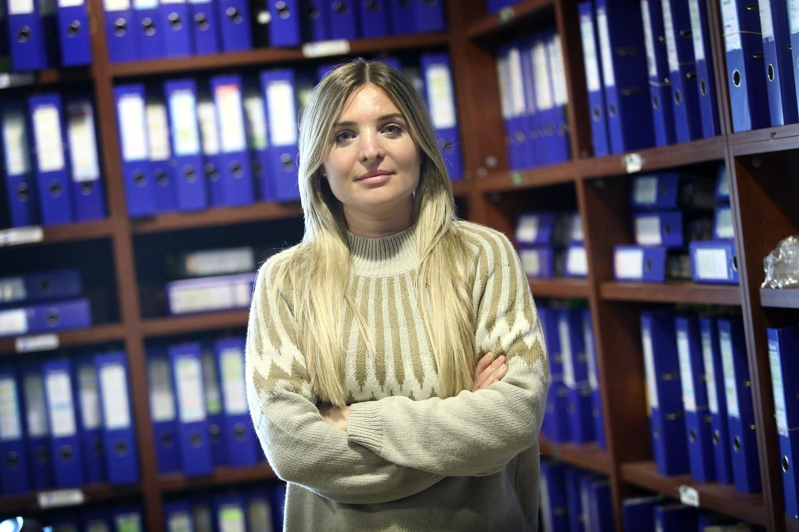 Cristina Boy en el despacho de su abogado.