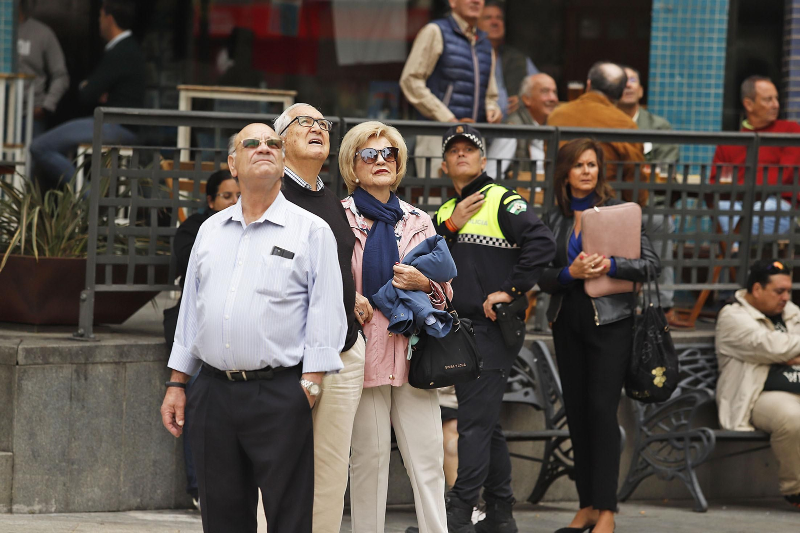 La palmera de Huelva es sometida a una inspección y posterior poda tras el paso del último temporal