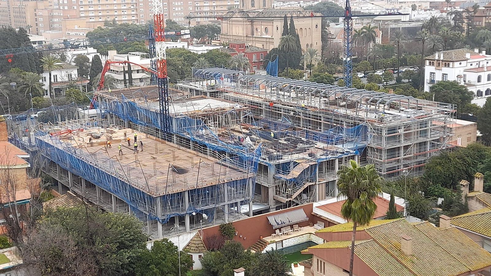 Las grandes dimensiones de la nueva residencia de la Palmera.