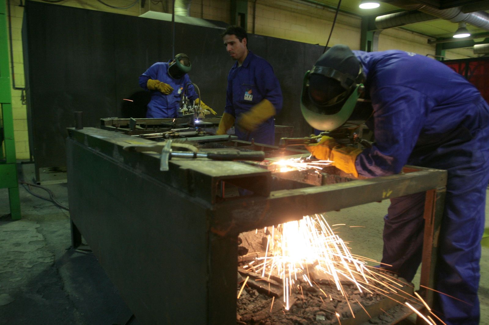 Formación en soldadura que se impartía en el CTI en una imagen de archivo.