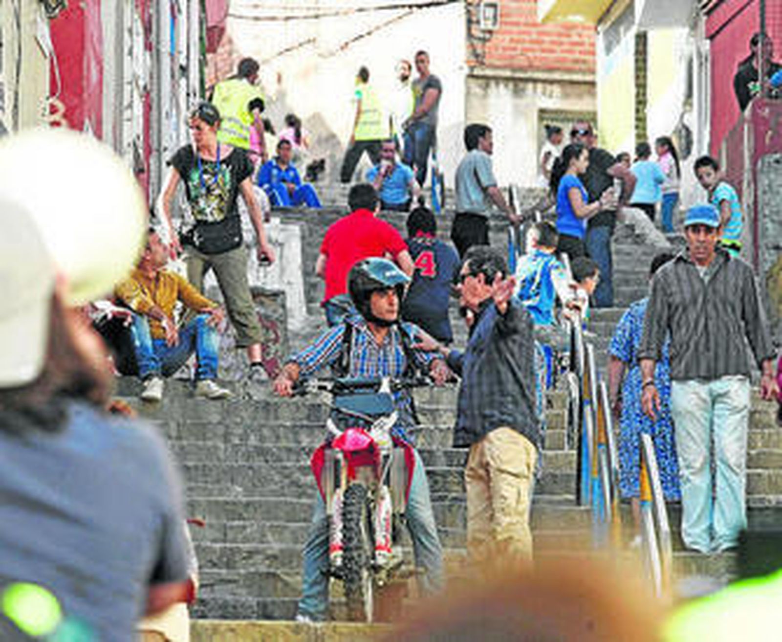 Imagen de la grabación de una escena en La Bajadilla, en Algeciras.