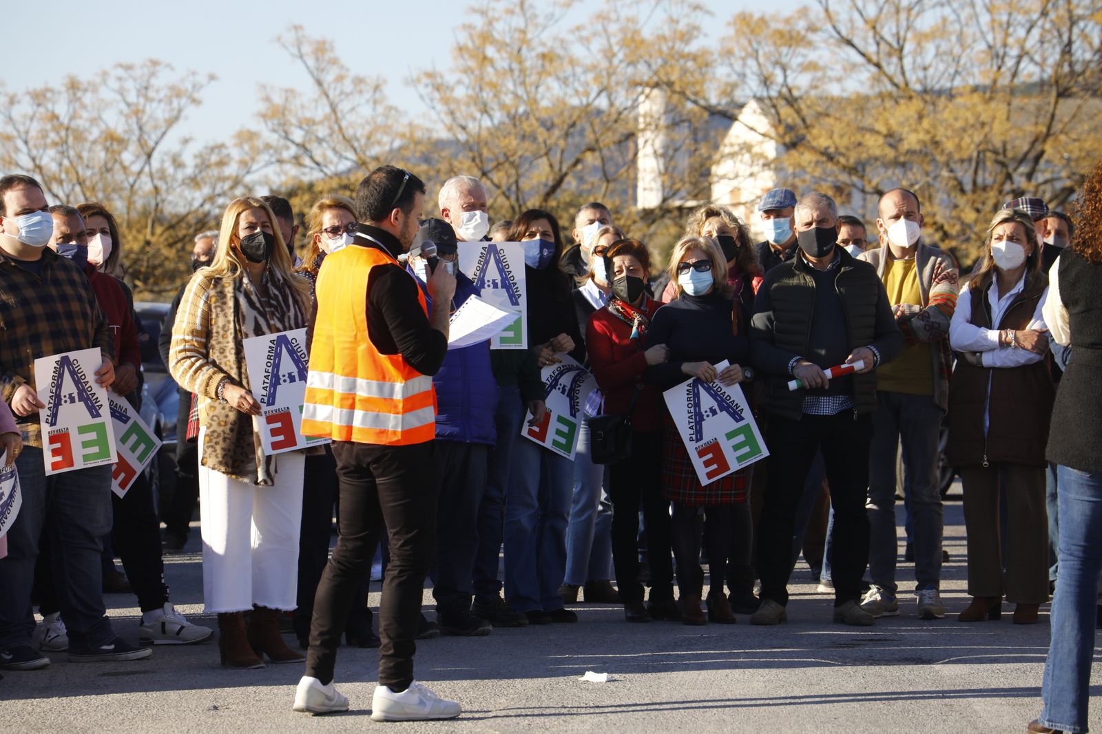 Las fotografías de la marcha lenta entre Córdoba y Badajoz para exigir la autovía A-81