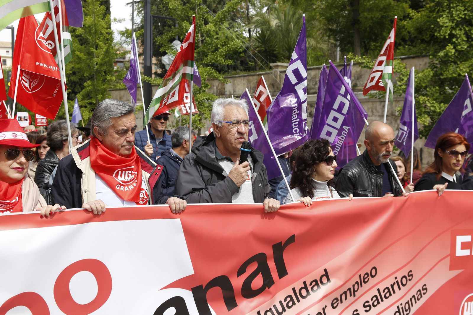 La manifestación del Primero de Mayo de Granada, en imágenes