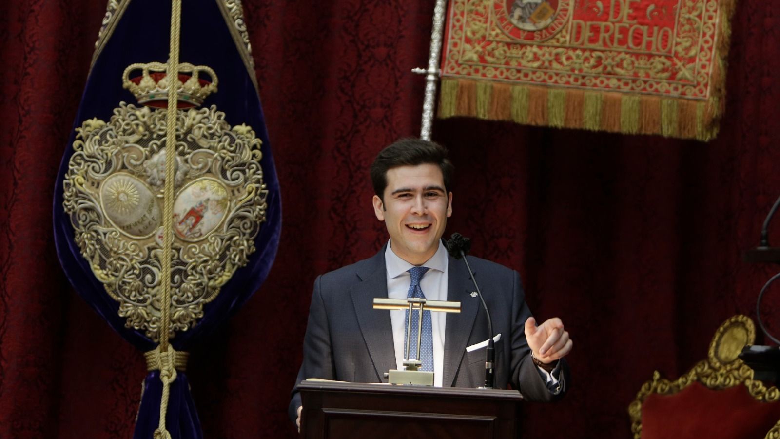 Federico Martínez-James Hidalgo durante el Pregón Universitario