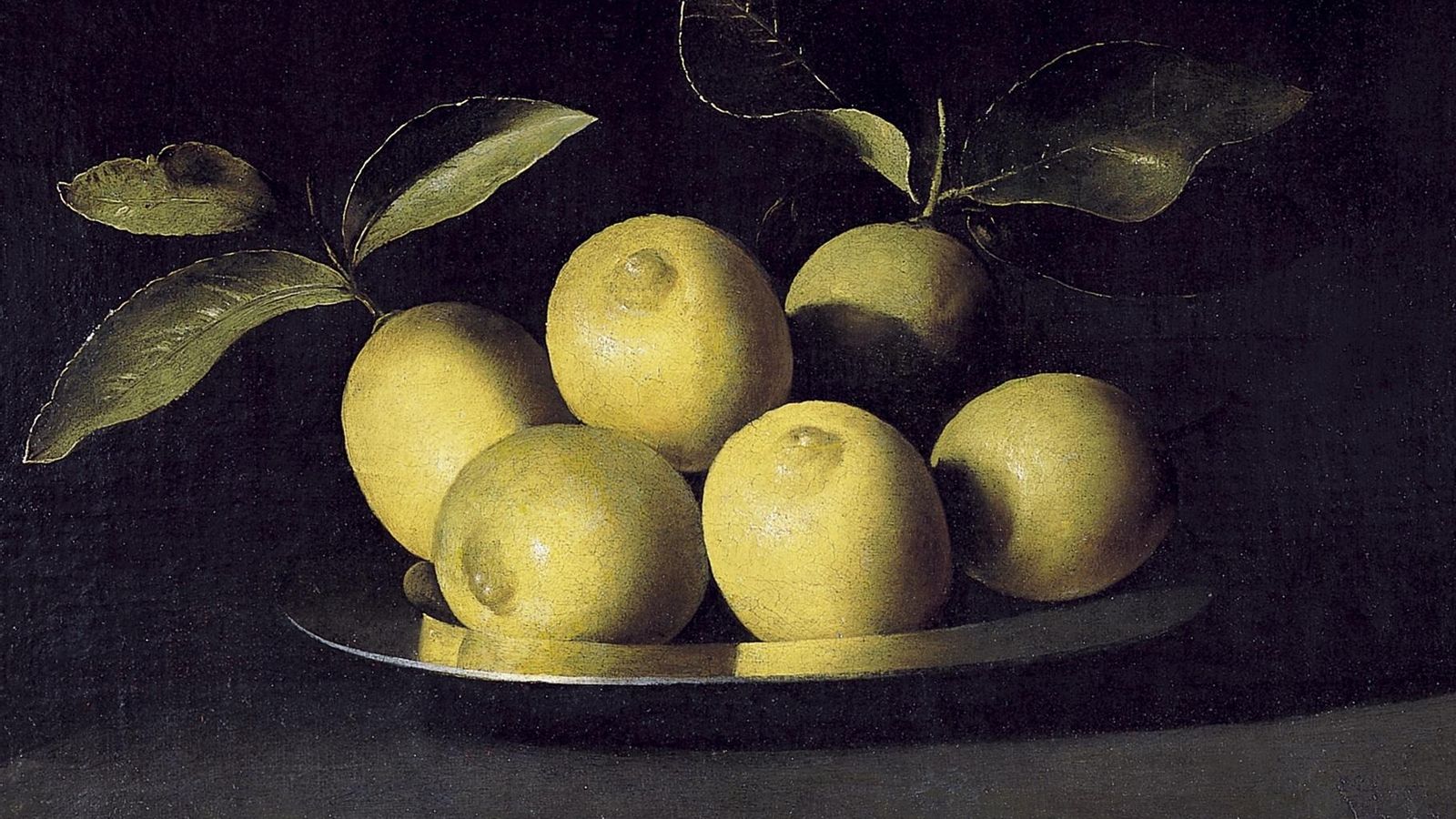 'Bodegón de limones' de Juan de Zurbarán en la colección de la Academia.