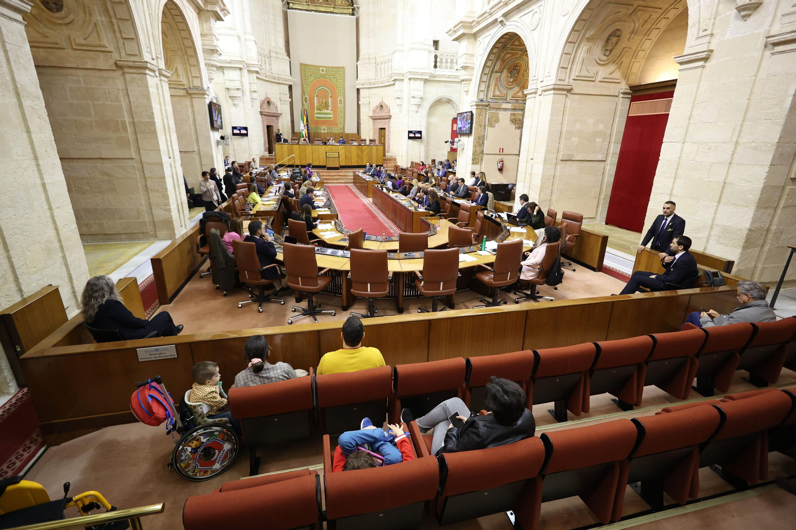 Pleno en el Parlamento de Andalucía.