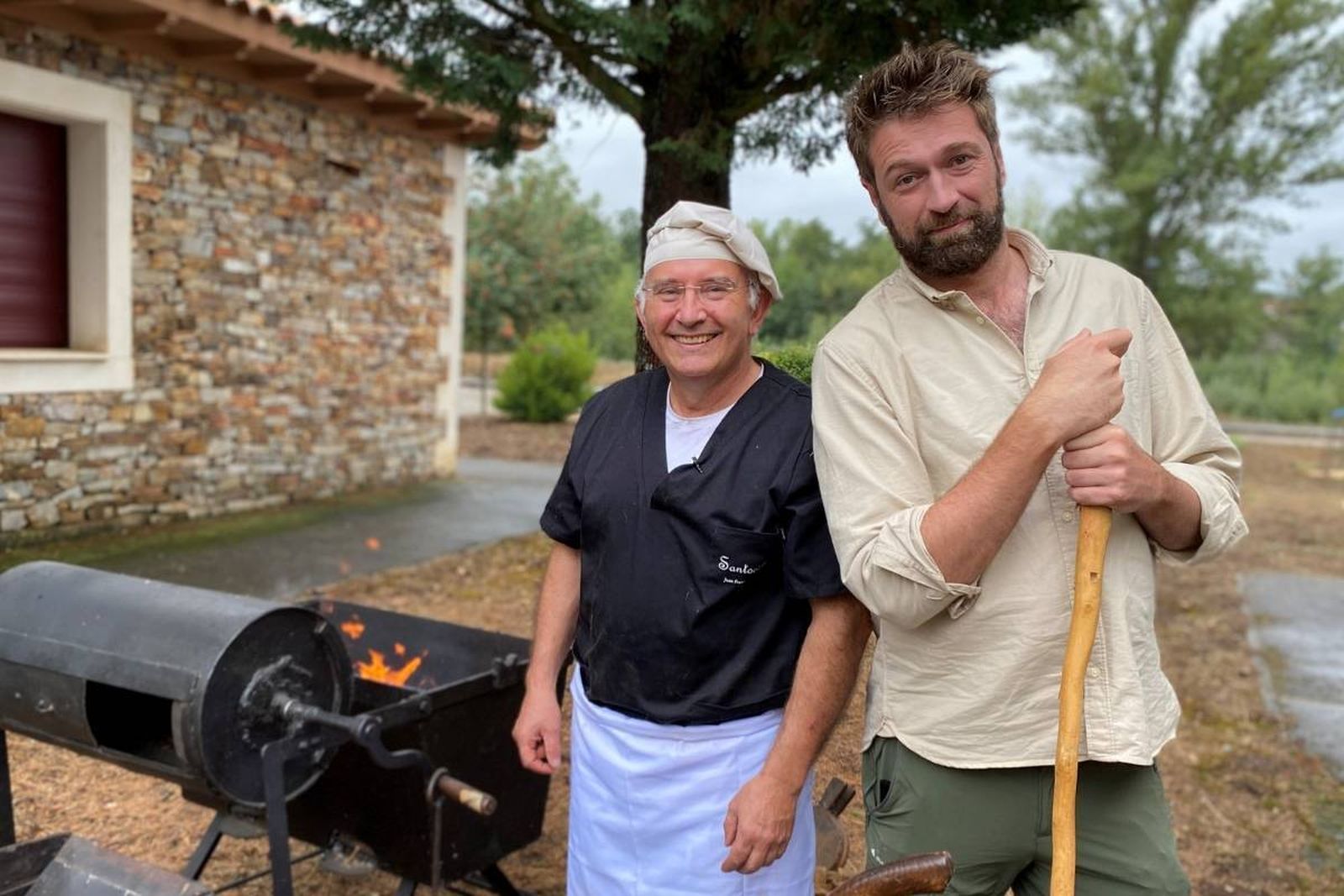El chef Julius Bienert en una de las entregas de su viaje por el Camino de Santiago
