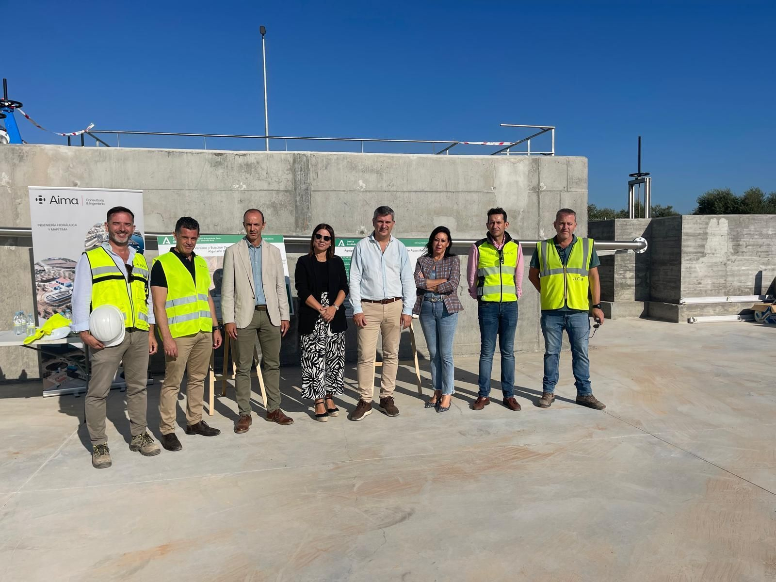 Visita institucional a las obras de la EDAR de Algallarín.