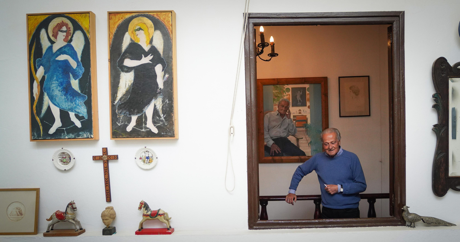 Francisco Bejarano retratado en su casa de Jerez