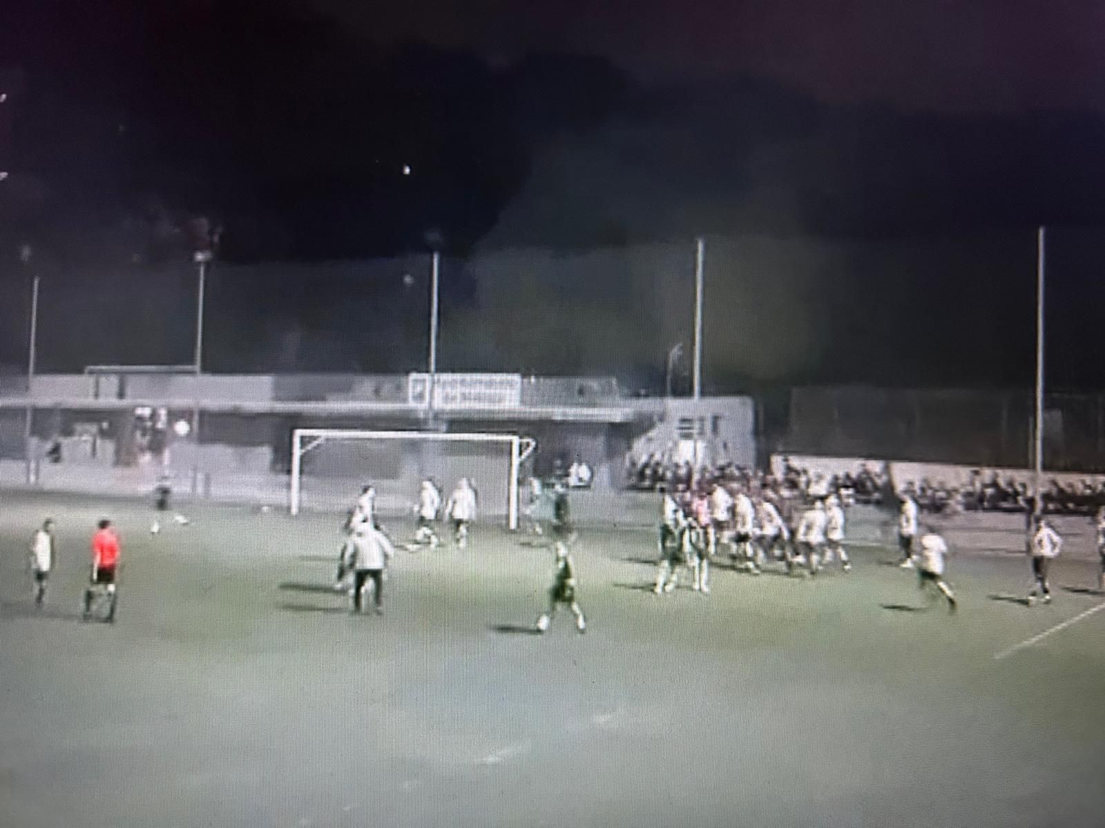 Momento de la trifulca.