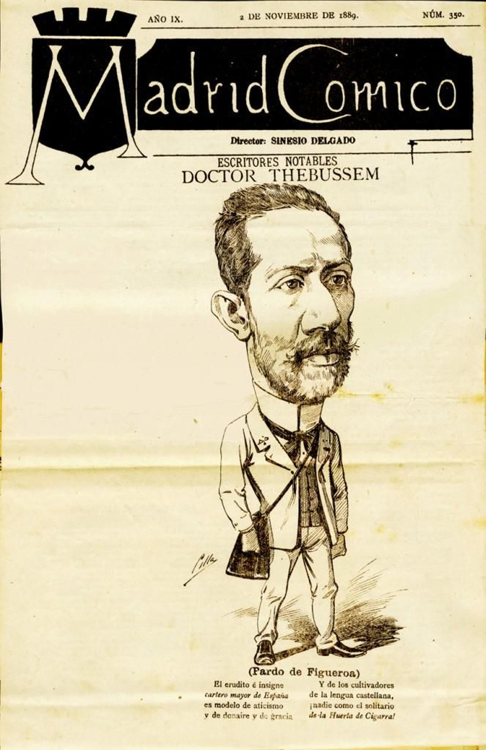 Caricatura del Doctor Thebussem.