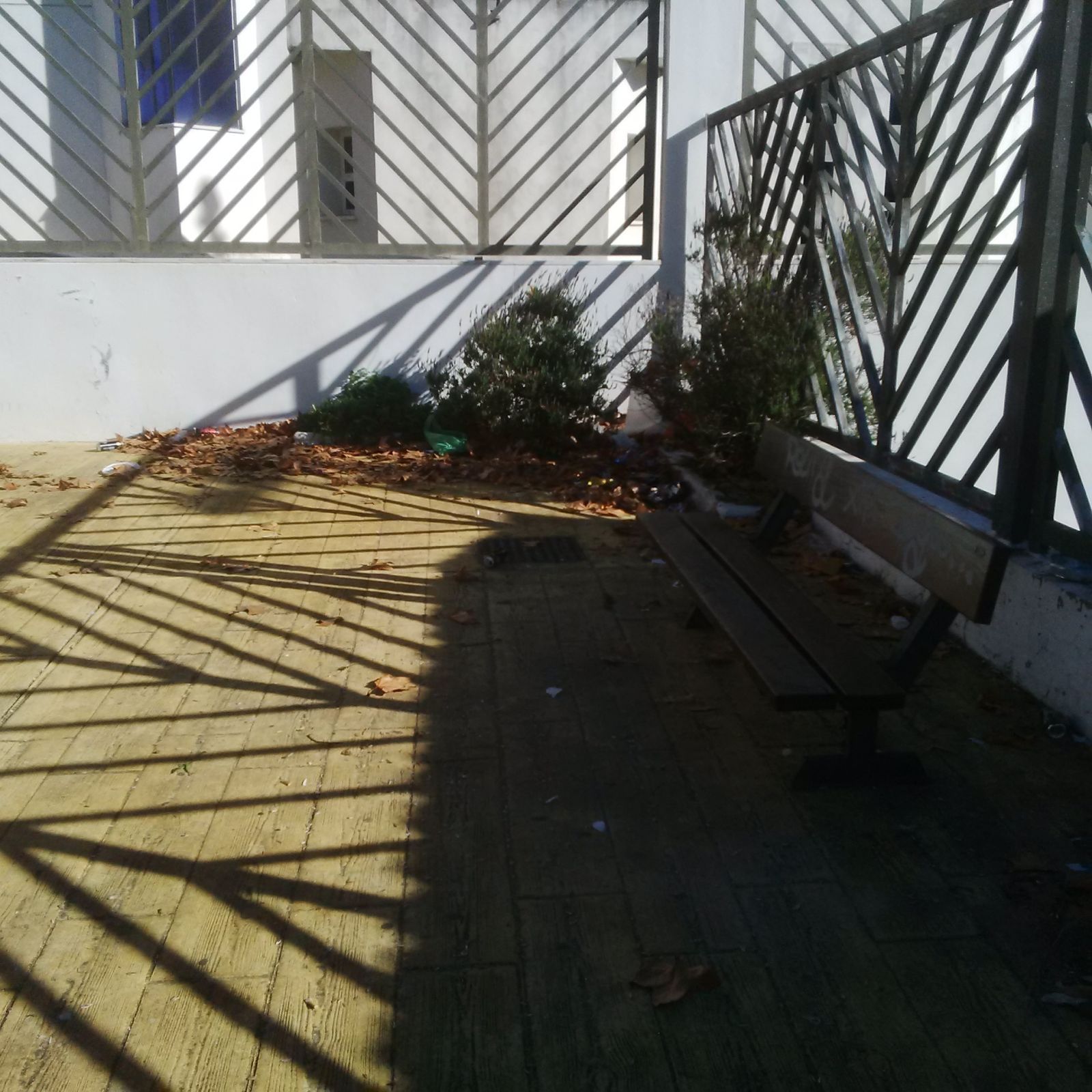 Una imagen del parque situado en la calle Antonio José Ulloa, junto a la parroquia de La Palma.