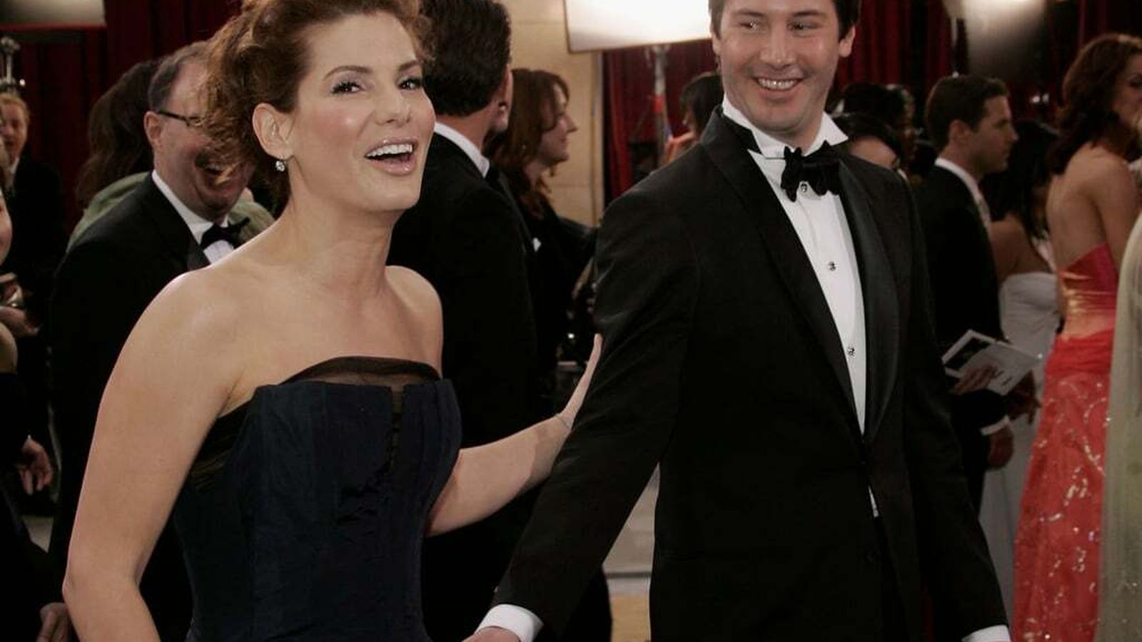 Sandra Bullock y Keanu Reeves, cuando eran pareja.
