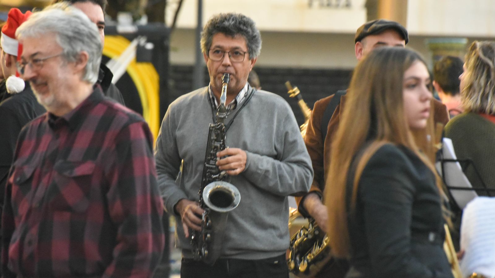 Concierto de Navidad de los alumnos de la Escuela sanchez Verdú en la Plaza Alta