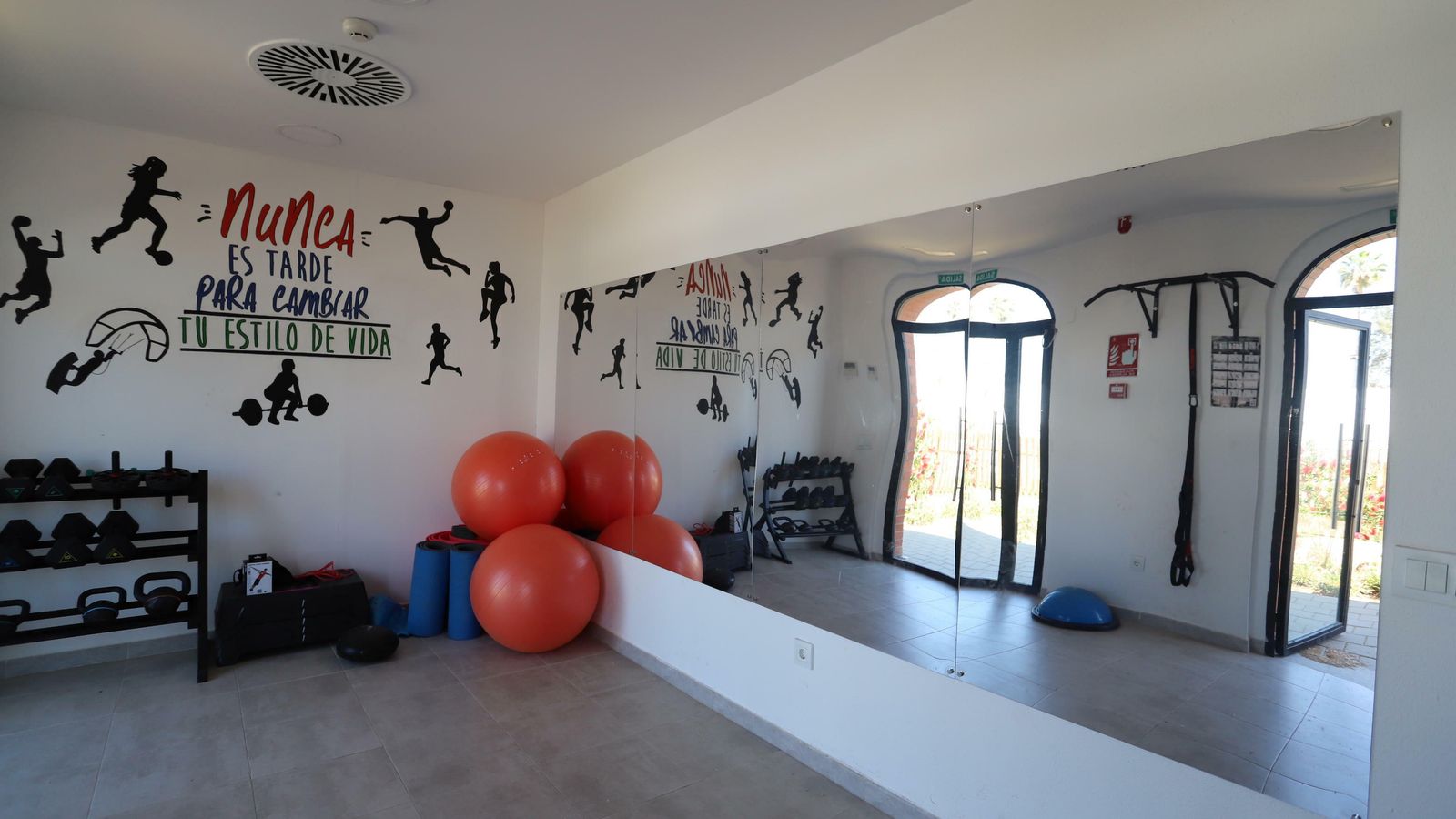 Gimnasio del centro de menores infractores de Huelva.