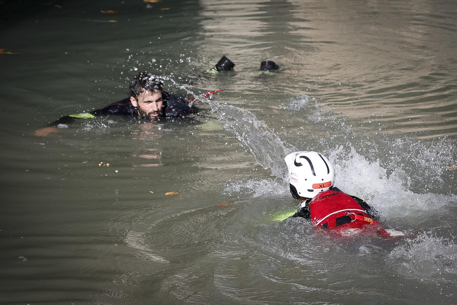 El simulacro ante una inundación en Granada, en imágenes