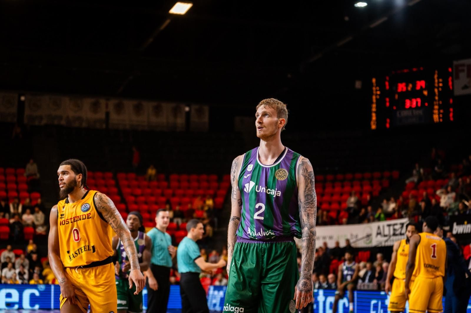 El Oostende-Unicaja, en fotos
