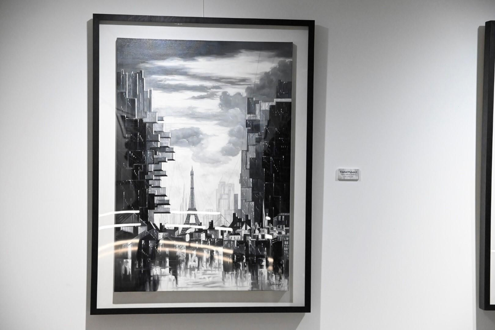 La exposición por los 40 años de trayectoria de José Domínguez en Cajasur, en imágenes