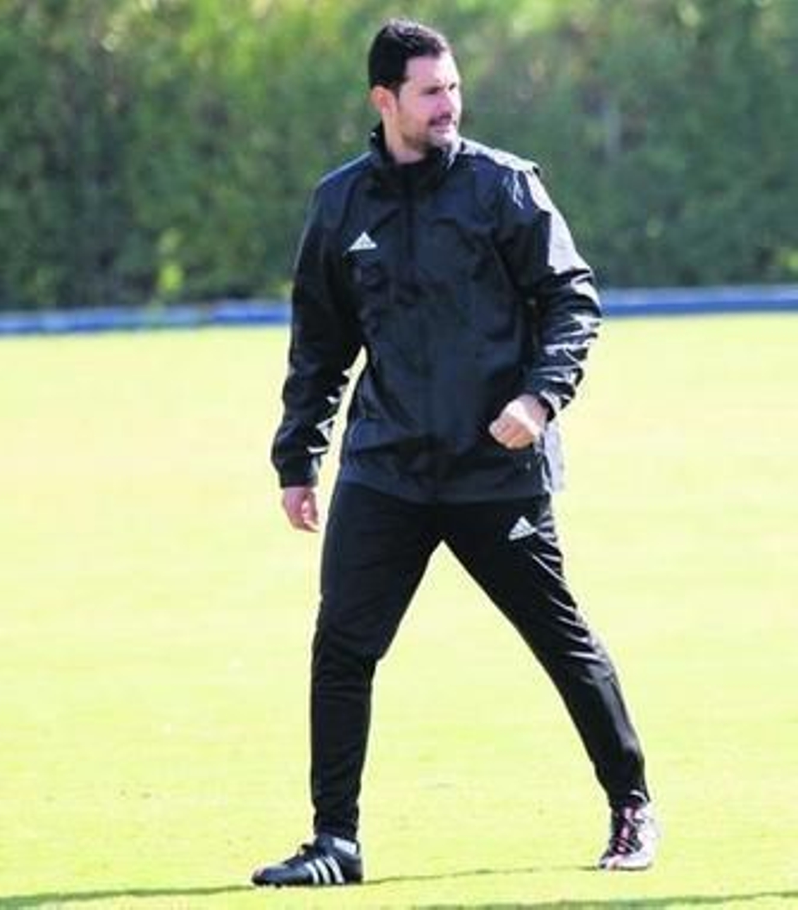 Raúl López, nuevo recuperador de la Balona, durante un entrenamiento.