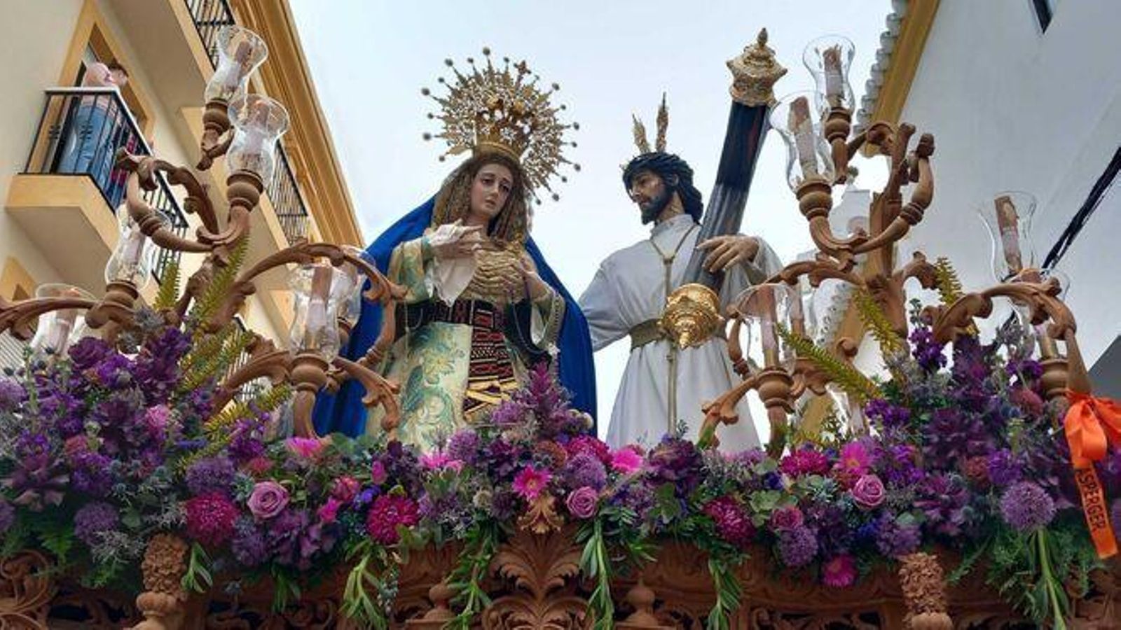 La imagen de la Virgen de los Desconsuelos, reincorporada al paso de Afligidos tras ser restaurada.