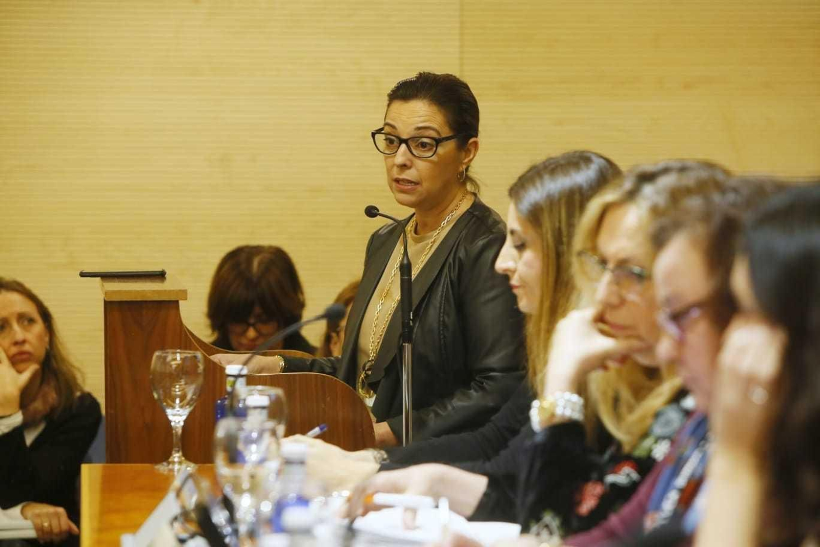 Un momento de la intervención de la alcaldesa.