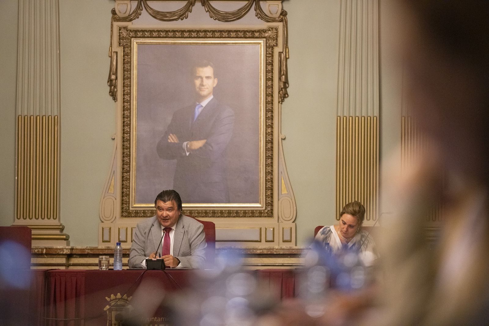 Imágenes del pleno en el Ayuntamiento de Huelva del miércoles 7 de agosto