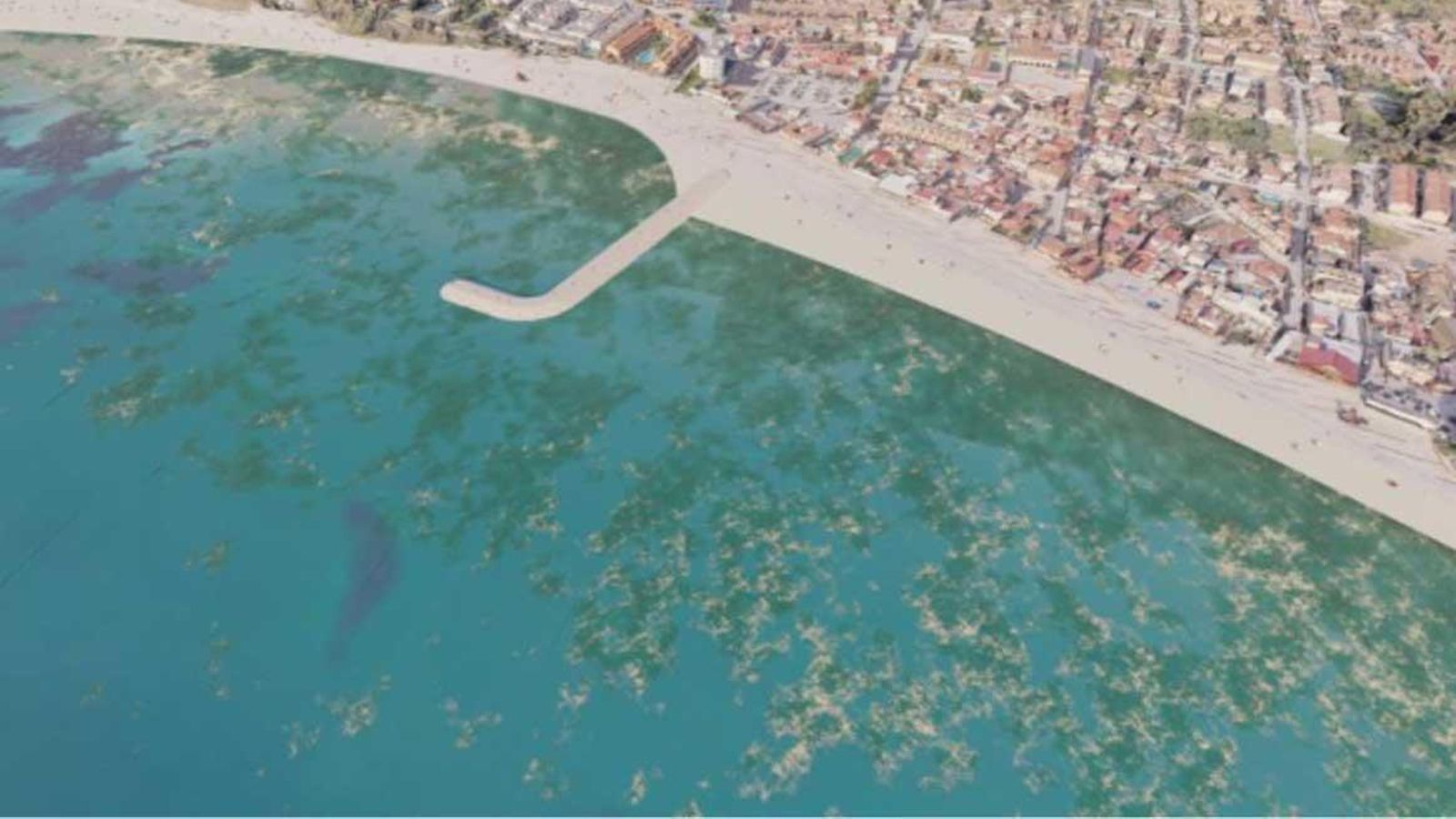 Proyecto de construir un dique de escollera en El Rinconcillo. Proyecto de construir un dique de escollera en El Rinconcillo.