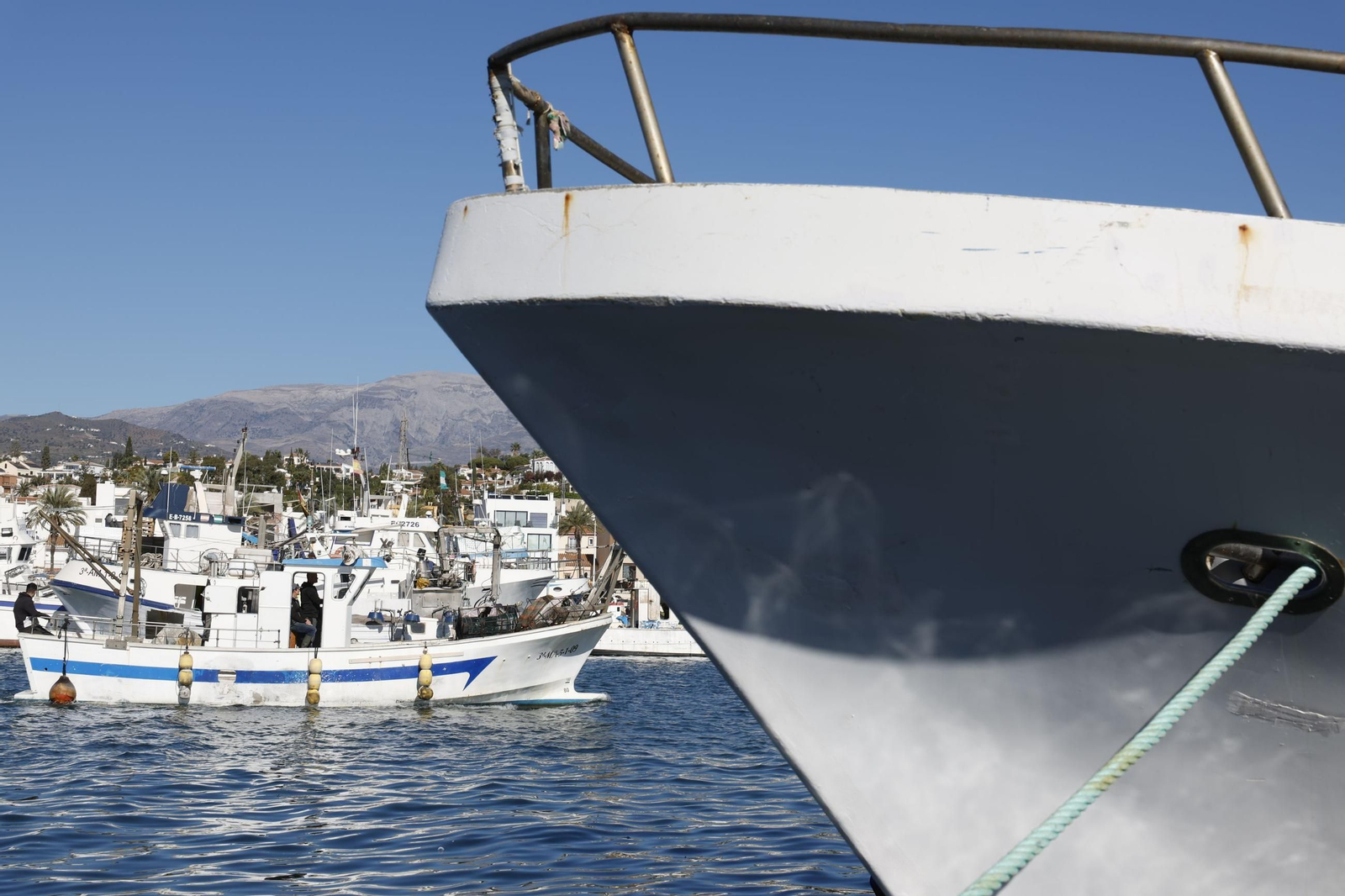 Embarcaciones pesqueras en el puerto de la Caleta de Vélez. Embarcaciones pesqueras en el puerto de la Caleta de Vélez.