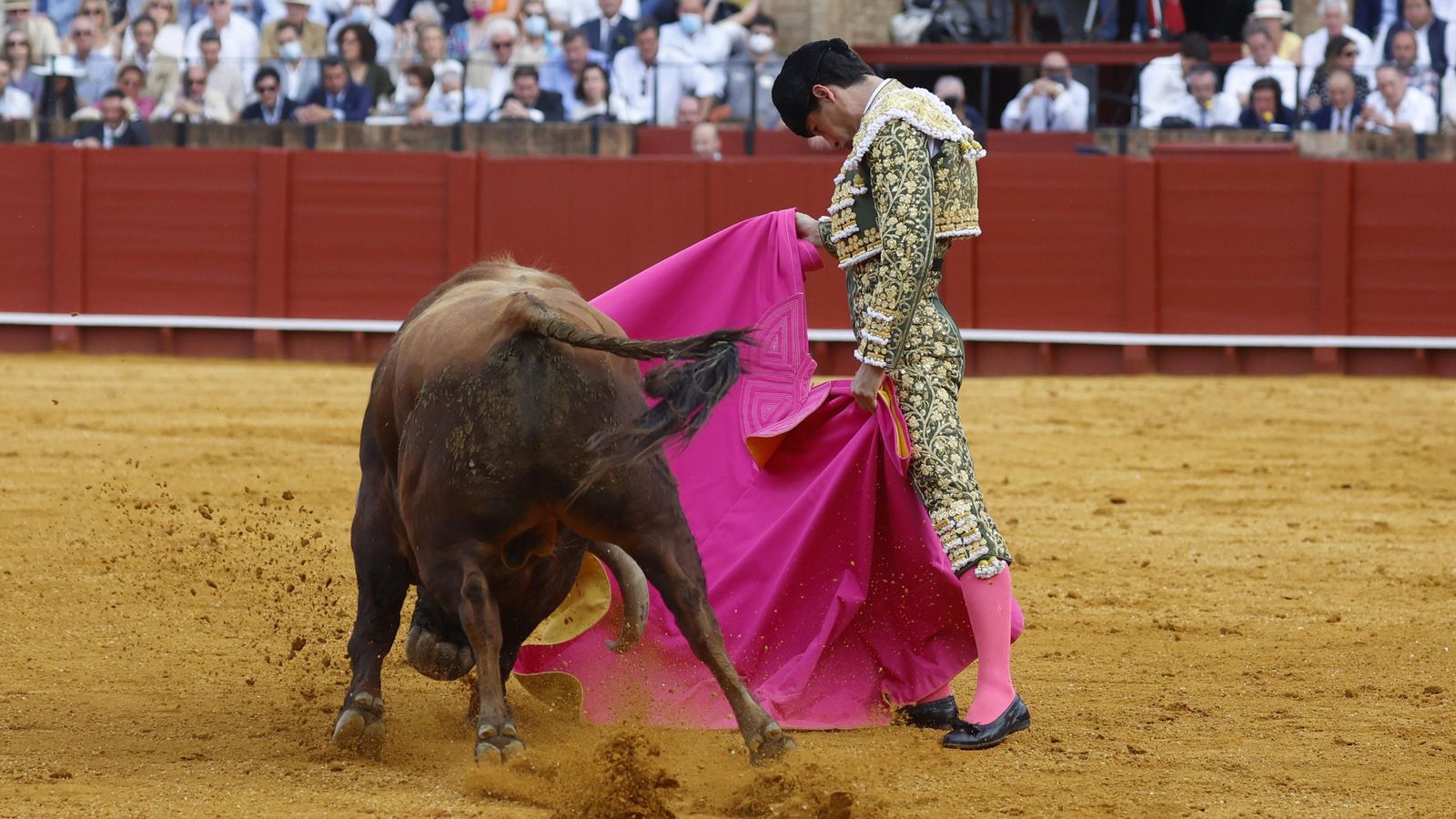 Pablo Aguado consiguió meritorios capotazos en la tarde de ayer.