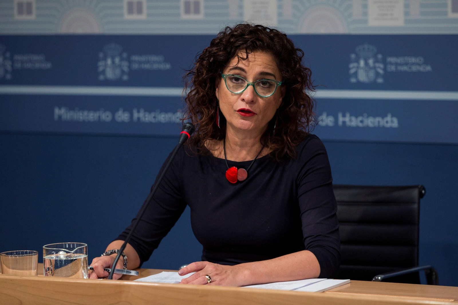María Jesús Montero, ministra de Hacienda, hoy en rueda de prensa. María Jesús Montero, ministra de Hacienda, hoy en rueda de prensa.