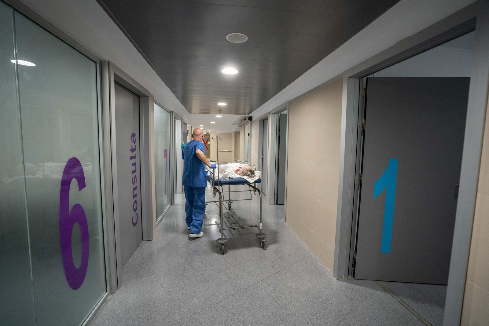 Interior de un centro sanitario.