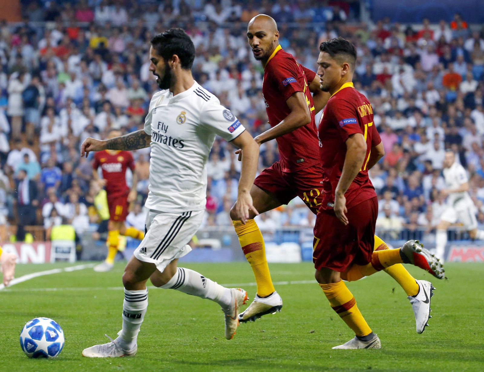 El Real Madrid-Roma, en imágenes