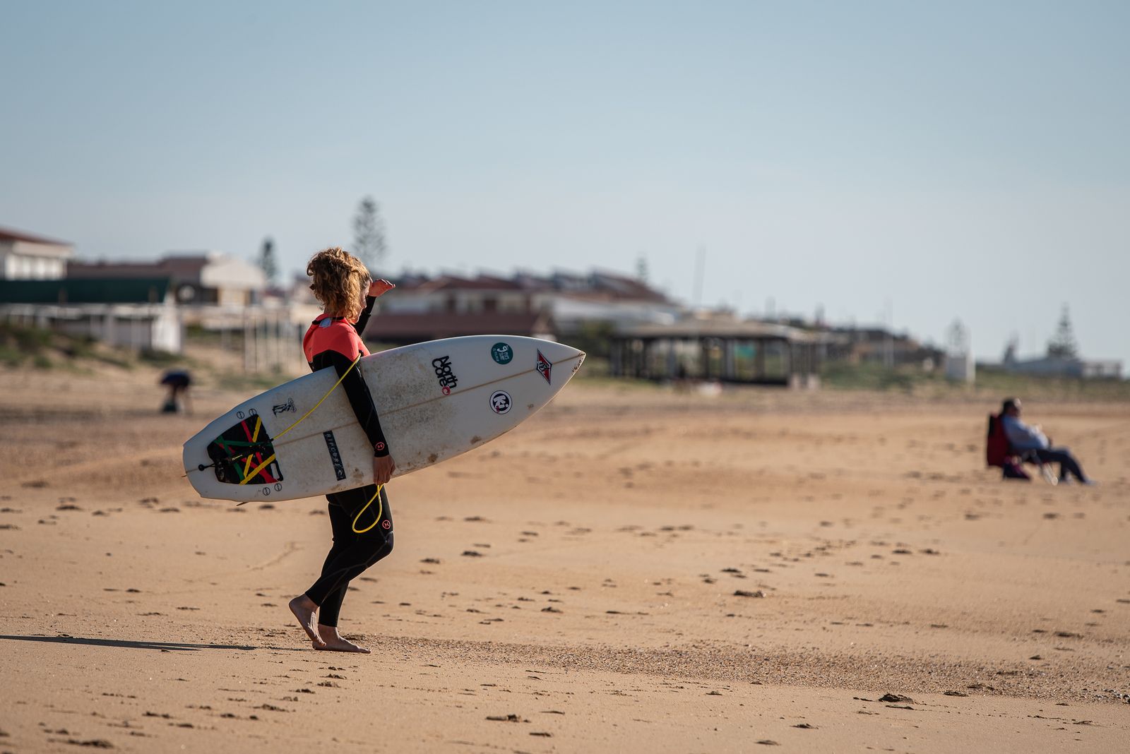 Imágenes de la mañana primaveral del 26 de diciembre en las playas de Huelva
