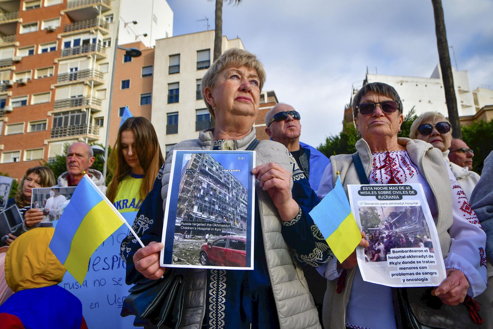 Manifestación de ciudadanos ucranianos en Almería.