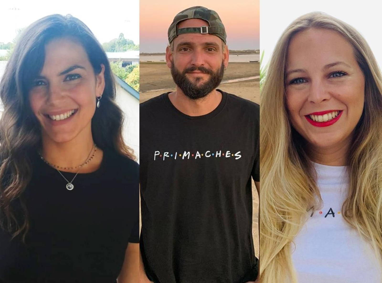 De izquierda a derecha, los tres jóvenes creadores de "Huelvapedia", Mª del Mar Zunino, Manuel Chaves y Ana Seisdedos